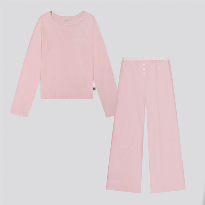 Brunch Women's PJ Set in Soft Pink pima cotton, main product image