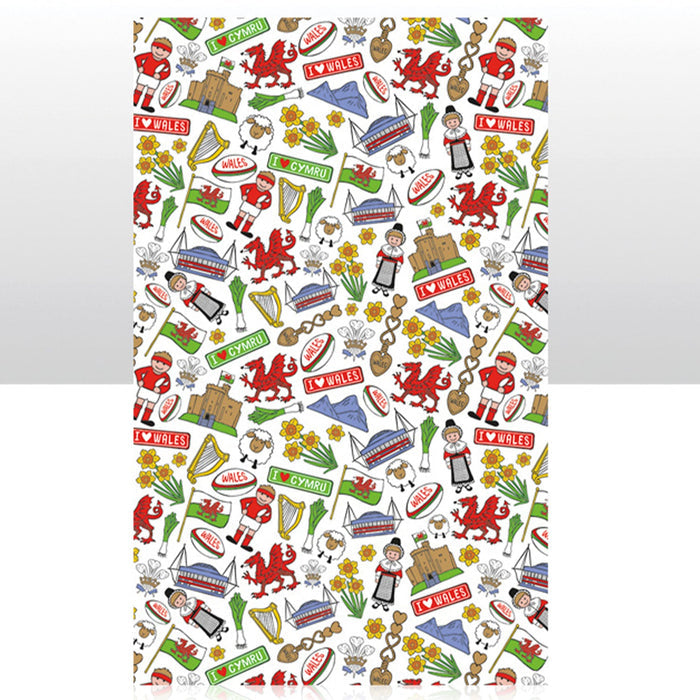 Wonderful Wales Tea Towel 0012