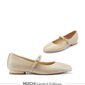Zoara beige - Leather Mary Jane Ballet pumps
