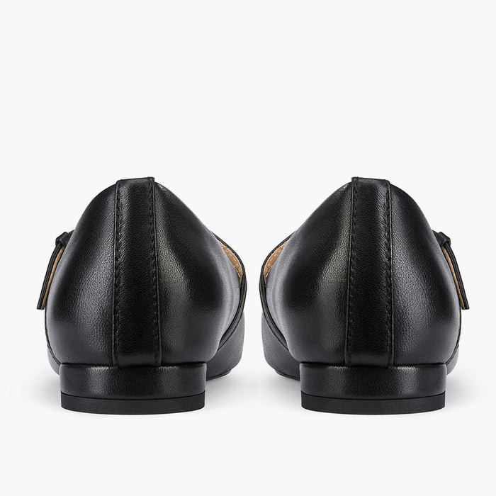 Zoara Black - Leather Mary Jane Ballet pumps